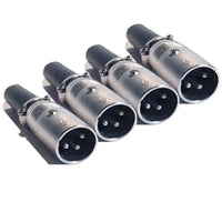 MR DJ USA XLRMH4 2 Pair XLR Male Head 3 Pin Connector Allows for Speaker Cables