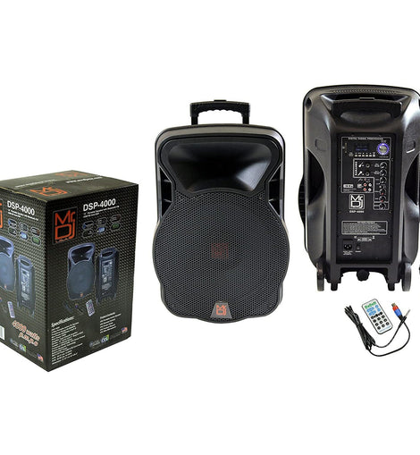 DSP4000 4000W Bluetooth DSP FM Radio USB Portable PA DJ KARAOKE Speaker