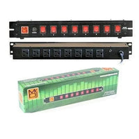 MR DJ PSC250 Rack Mountable 8 Port Power Switcher Surge Protectors Power Center