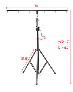 MR DJ ST200 Crank Light Stand Pro Lighting 12 Foot Crank Light Stand & T-Bar