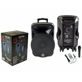 MR DJ 4000W Bluetooth DSP FM Radio USB Portable PA DJ KARAOKE Speaker