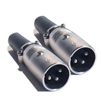 MR DJ XLRMH2 2 3-Pin XLR Male Connector Heads for Audio Microphone & DMX Cable Applications