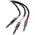 MR DJ CQMQ6 6' Pro PA DJ Karaoke One 1/4" Male Stereo to Two 1/4" Y-Adapter Male Mono