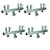 4 MR DJ Universal Chrome T-Adapter Triangle or Square Truss Adapter Bracket Tripod Crank Light Stand Bar