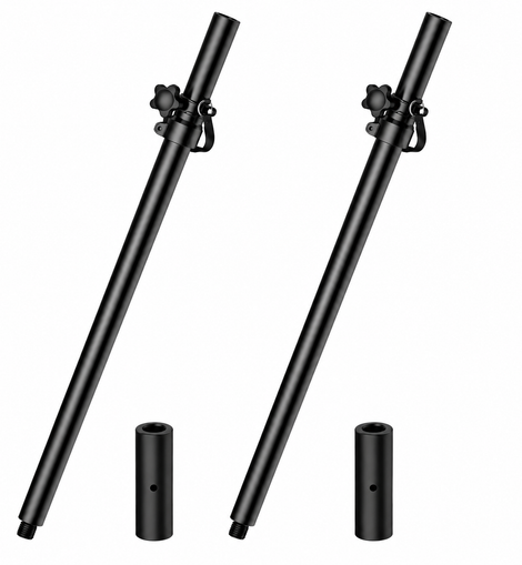 2 MR DJ SS50 Adjustable Subwoofer Speaker Pole M20 Threaded & 35mm Mount Dual 35mm/38mm
