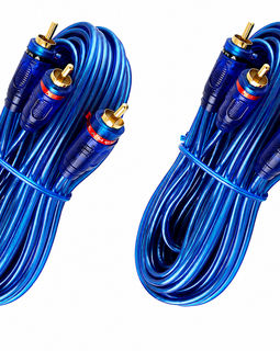 Ten 20' 2 CH RCA Interconnect Cable Wire for Marine, Car Amplifier Stereo or Home Audio