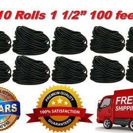 10 Rolls 100 Ft 1 1/2" Split Wire Loom Conduit Polyethylene Tubing Sleeve Tube