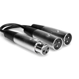 Hosa YXM-101.5 Y Cable, XLR3F to Dual XLR3M - 18 in