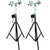 2 DJ Pro Lighting 12 Foot Crank Light Stand & 2 Square Truss T-Bar Adapter