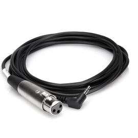 Hosa XVM-110F Microphone Cable, XLR3F to Right-angle 3.5 mm TRS – 10 Feet