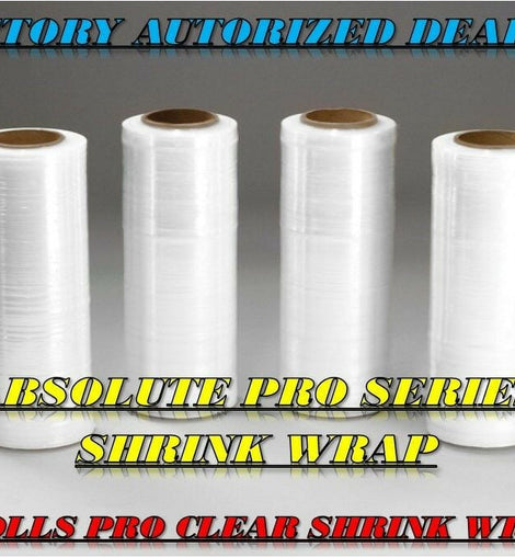 4-Rolls Clear Shrink Wrap Plastic Stretch Film 18