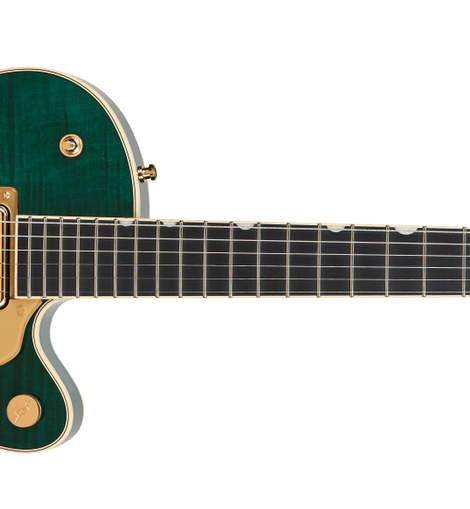 Gretsch 2401759837 Broadkaster Jr. LX Figured Semi-hollowbody Electric Guitar - Tropic Aura