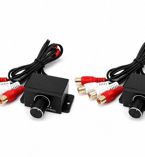 2 Absolute RSW250 Universal Remote Amplifier Audio & Bass Level Controller RCA In/Out with Dash Mount Bracket