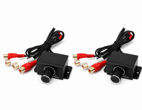2 DC Sound RSW-250 Universal RCA Bass Knob & Amplifier Level Control 2-Channel Remote Gain Controller