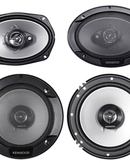 (2) Kenwood KFC-6966S 6x9" 800 Watt+(2) 6.5" 600 Watt Car Audio Coaxial Speakers