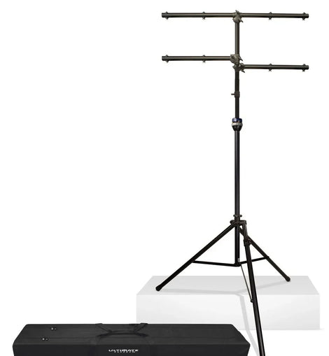 Ultimate Support LT-99BL LT Series Multi-tiered, Heavy-duty, Extra Tall Lighting Tree with TeleLock® Lift-assist Technology - Leveling Leg