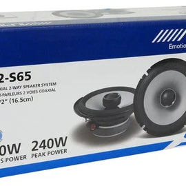 Alpine S-S65 Car Speaker<br/>480W Max (160W RMS) 6.5" Type-S 2-Way Coaxial Car Speakers