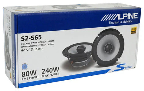 Alpine S-S65 Car Speaker<br/>480W Max (160W RMS) 6.5