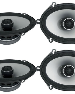 2 Pair ALPINE S2-S68 230 Watt 5x7" or 6x8" Coaxial Speaker & Speaker Harness Fit 1987-Up Ford