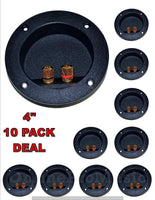 10 SPEAKER ROUND DJ BOX TERMINAL CUP GOLD POST SUBWOOFER CABINET ENCLOSURE