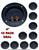 10 SPEAKER ROUND DJ BOX TERMINAL CUP GOLD POST SUBWOOFER CABINET ENCLOSURE