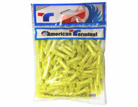 AT TBC1210Y 100 pcs 12 - 10 Gauge AWG Yellow insulated Nylon crimp terminals connectors Butt Connectors