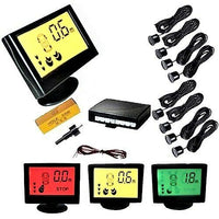Absolute PS10000 Universal Front Rear Parking Sensor System w/ 8 Black Parking Sensors