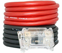 Absolute KIT025RB 0 Gauge 50' Red/Black Power/Ground Wire Amplifier Amp Kit