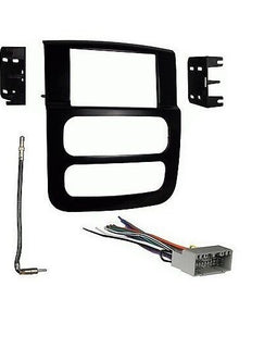 Fit 2002-05 Dodge Ram Dash Kit + Non-Amp Harness + Antenna Adapter