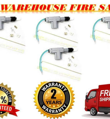 2 Pair American Terminal HEAVY DUTY Universal Power Door Lock 2 Wire Actuator Motor Kit