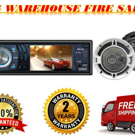 Absolute DMR-380BTAD 3.5" Single Din Car Stereo & (2) 6.5" speakers