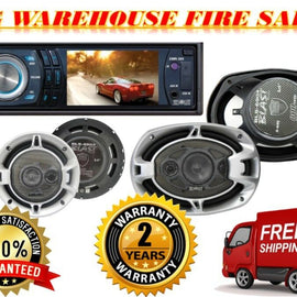 Absolute DMR-380BTAD BLS-6904 BLS-6503<BR/> 3.5" Car Stereo DVD/CD/MP3/AM/FM & 2 Pairs of 6.5" & 6x9" speaker