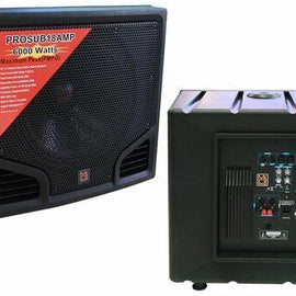 MR DJ PRO-SUB18AMP <br/>18-Inch 6000W Active Self-Powered PA DJ Subwoofer with Bluetooth USB/SD/FM and 2 Speaker Output