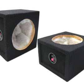 Absolute USA SQ6.5PKB 6.5" Square Empty Box Speakers, Set of Two (Black)