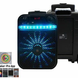 Pair of MR DJ AXL 10" Bluetooth Portable Speaker Bluetooth Rechargeable Battery App Control