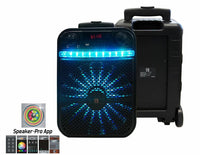 MR DJ AXL 10" Portable Speaker Bluetooth, Rechargeable Battery & App Control