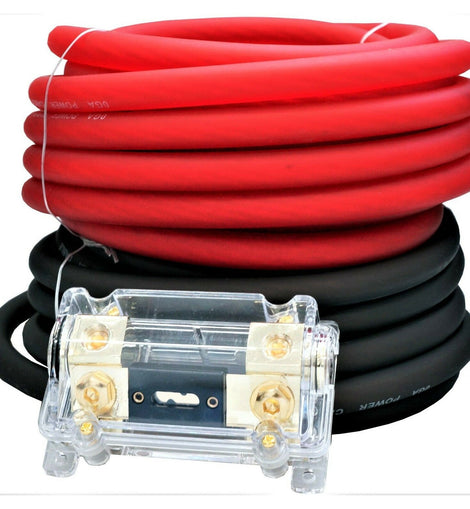 American Terminal  AKIT025RB 0 Gauge AMP KIT<BR/>0 Gauge Red/Black Amplifier Amp Power/Ground 1/0 Wire