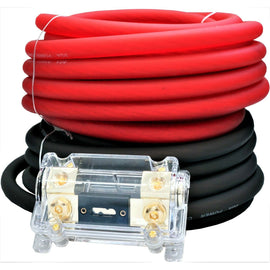 American Terminal  AKIT025RB 0 Gauge AMP KIT<BR/>0 Gauge Red/Black Amplifier Amp Power/Ground 1/0 Wire