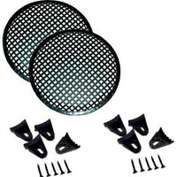 2 Absolute DJS10 10" Inch Universal Speaker Subwoofer Grille Mesh Cover W/ Clips Screws Guard