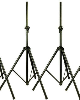 4 Set SS300B Universal Black Heavy Duty Tripod DJ PA Speaker Stands Adjustable Height