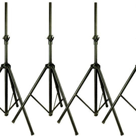 4 Set SS300 Universal Black Heavy Duty Tripod DJ PA Speaker Stands Adjustable Height