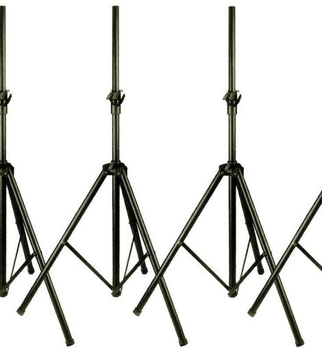 4 Set SS300 Universal Black Heavy Duty Tripod DJ PA Speaker Stands Adjustable Height