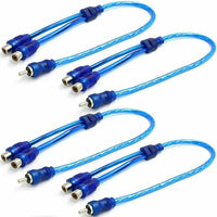 4 Absolute  RCA Audio Cable "Y" Adapter Splitter 1 Male to 2 Female Plug Cable