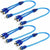 4 Absolute  RCA Audio Cable "Y" Adapter Splitter 1 Male to 2 Female Plug Cable