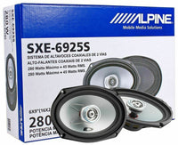 Alpine SXE Series 2-Way 6x9" Coaxial Speakers, 280W Peak Power (SXE-6925S)