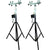 2 MR DJ ST200 & SBC250 Pro Lighting 12 Foot Crank Light Stand & Square Truss T-Bar Adapter