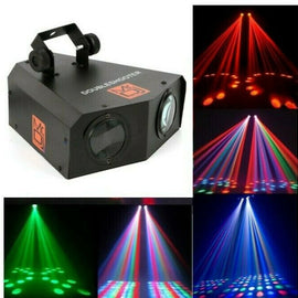 MR DJ DOUBLESHOOTER 16 Patterns 2 Eyes DMX512 Stage Lighting 102 LED Lights Party DJ Disco Show 4CH