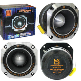 Mr. Dj HDT1000S 4-Inch Titanium Bullet High Compression Tweeter with 11 Ounce Ferrite Magnet (Chrome)