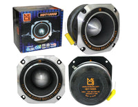 2 MR DJ HDT1000S 4" Titanium Horn Bullet High Compression Tweeter Car Van ATV UTV Marine Boat Motorcycle Motorsports Competition