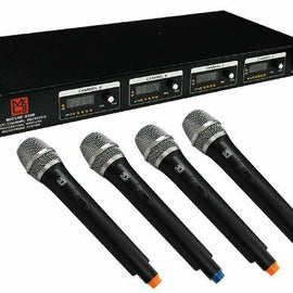 2 Mr Dj MICVHF-8500 4  Channel Handheld Wireless Microphone PA/DJ/KTV/Karaoke